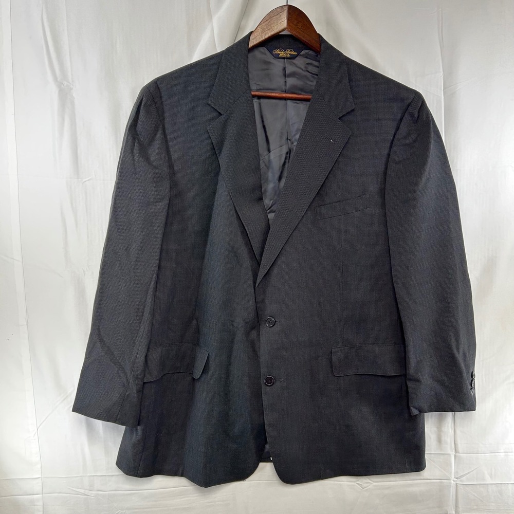 Brooks Brothers Blazer Mens 46 Reg Charcoal Grey Wool Makers Brooksease Jacket